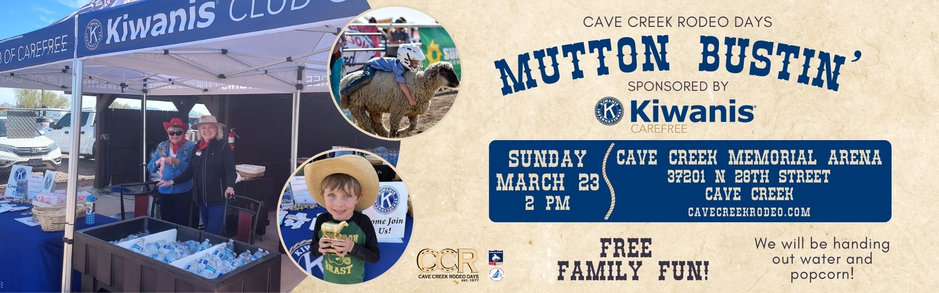 Mutton Bustin Sponsor of the 2025 Cave Creek Rodeo Days