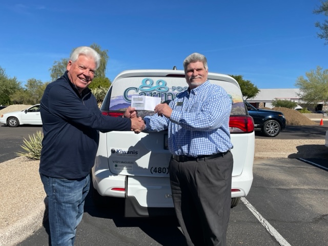 donation to caring corps Carefree Sundial